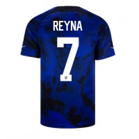 Koszulka piłkarska Stany Zjednoczone Giovanni Reyna #7 Strój wyjazdowy MŚ 2022 tanio Krótki Rękaw